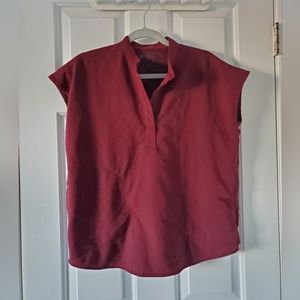 Burgundy Figs Scrub Top XS